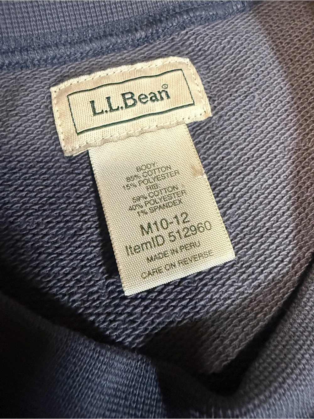 L.L. Bean Navy Kids Graphic Crewneck Sweatshirt with Sunset Logo